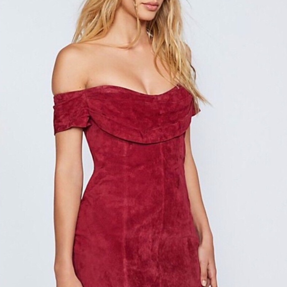 Free People Dresses & Skirts - Free People Maria Suede Bodycon Dress Size 2 NWT